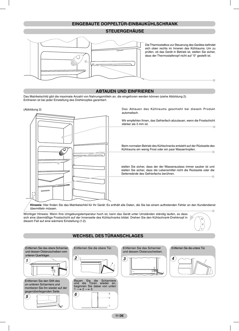 Abtauen und einfrieren | Candy CFBD 2650 A SN User Manual | Page 11 / 44