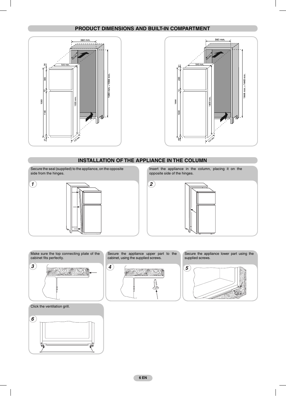 Candy CFBD 2650 A SN User Manual | Page 6 / 44