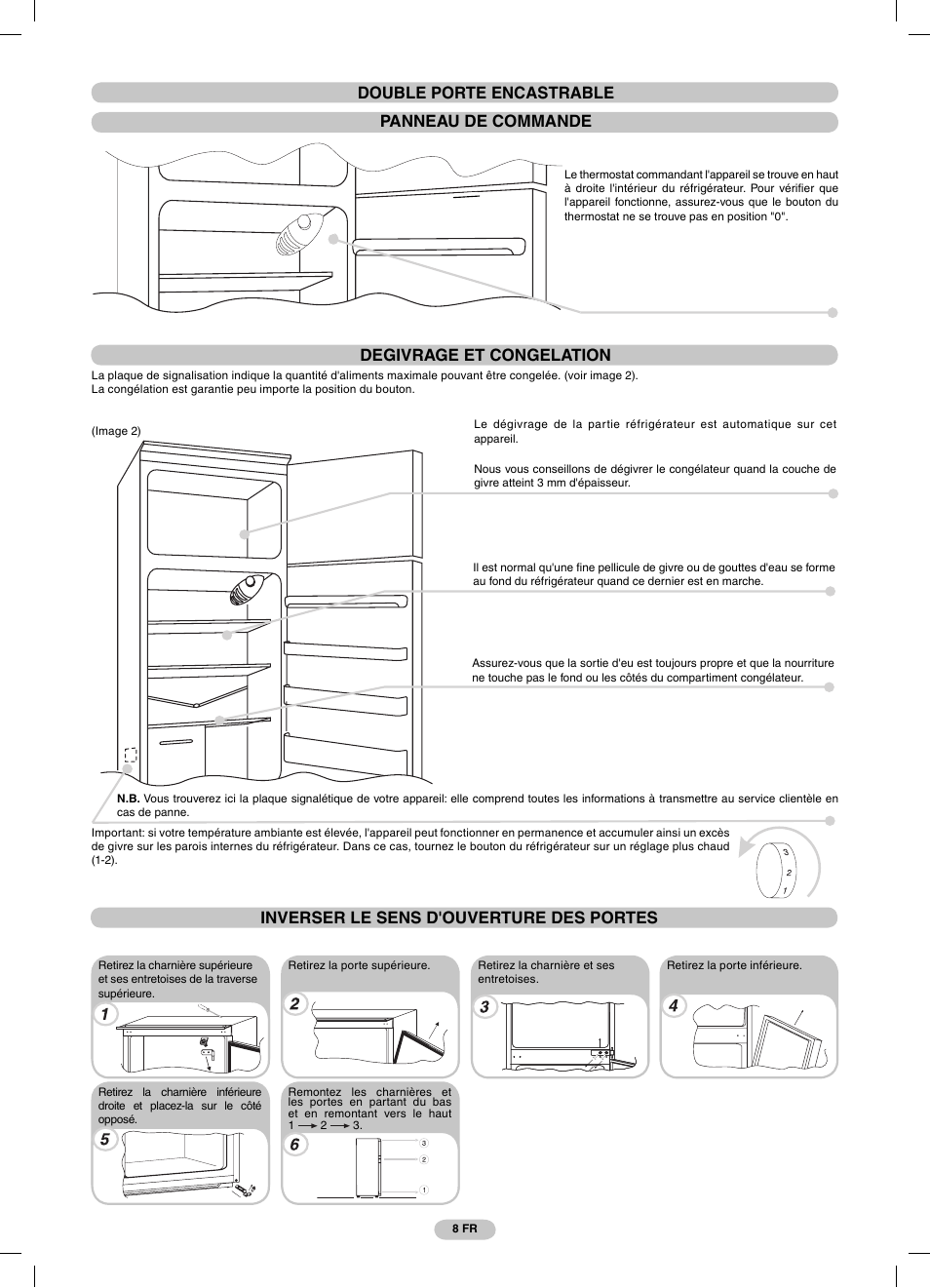 Degivrage et congelation | Candy CFBD 2650 A SN User Manual | Page 8 / 44