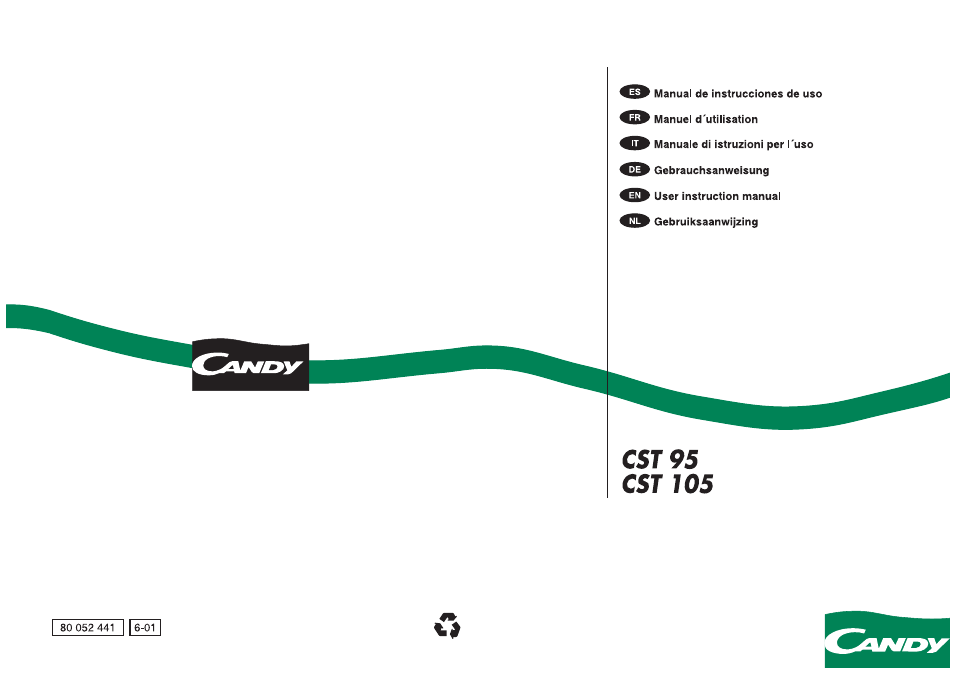 Candy CST 105 X User Manual | 24 pages