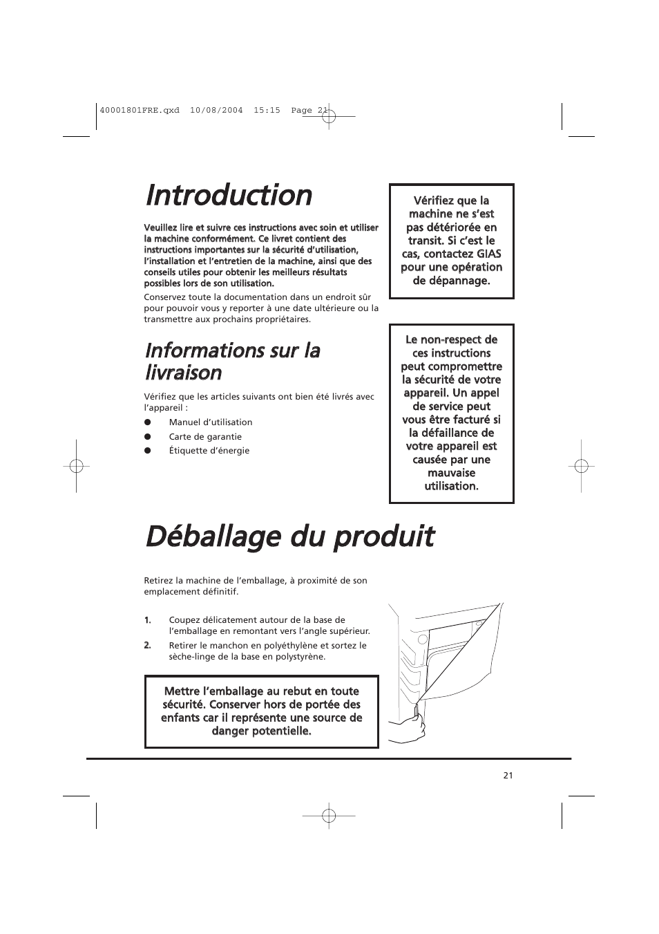 Iin nttrro od du uccttiio on n | Candy AB CDC 679 X SY User Manual | Page 21 / 128