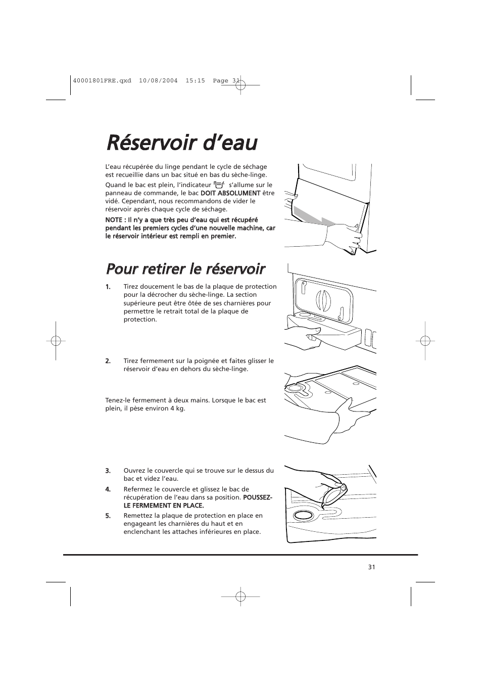 Rré ésse errv vo oiirr d d’’e ea au u | Candy AB CDC 679 X SY User Manual | Page 31 / 128