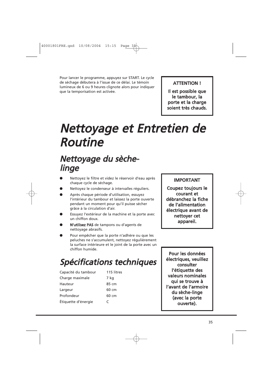 Candy AB CDC 679 X SY User Manual | Page 35 / 128