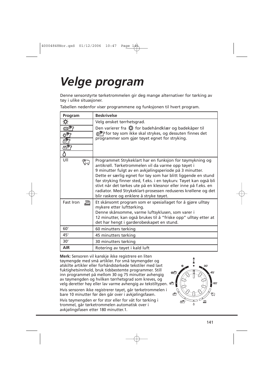 Velge program | Candy GO DC 78-01S User Manual | Page 141 / 236