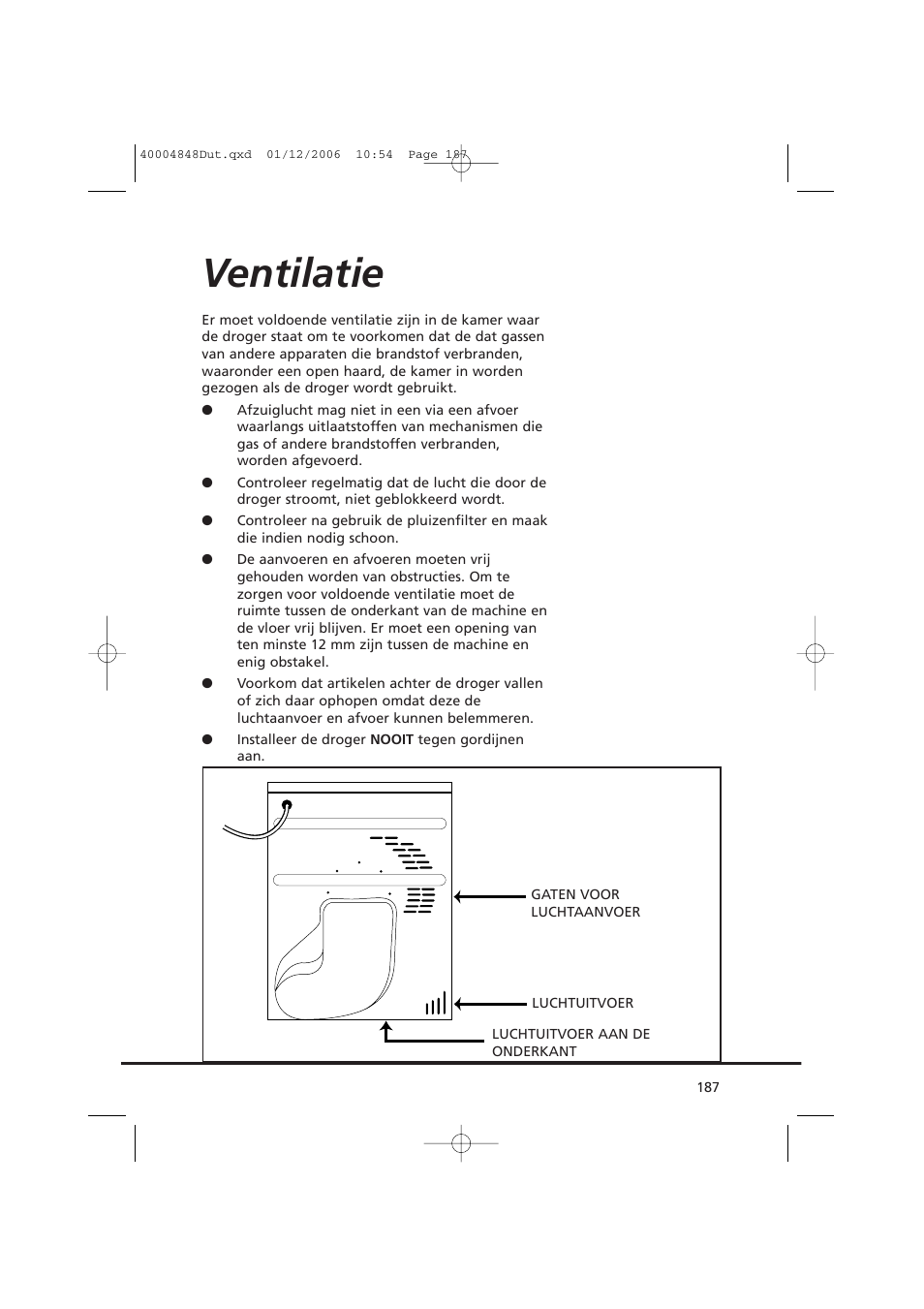 Ventilatie | Candy GO DC 78-01S User Manual | Page 187 / 236