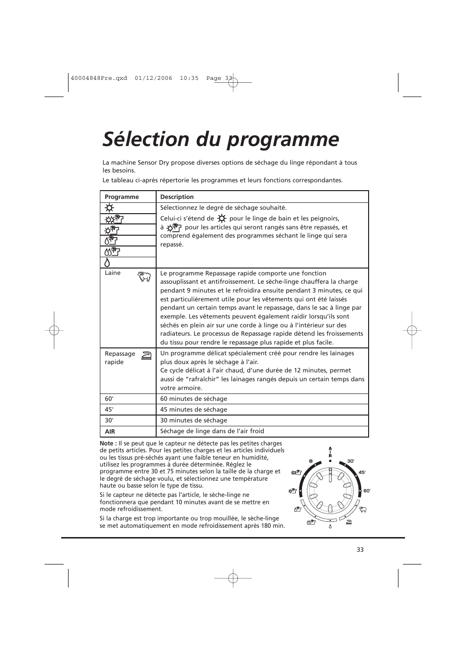 Sélection du programme | Candy GO DC 78-01S User Manual | Page 33 / 236