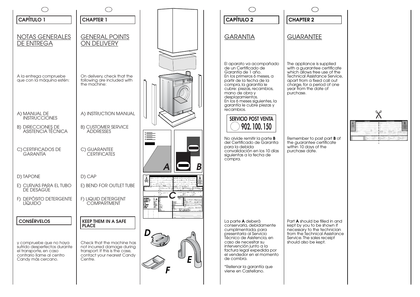 Ab c, Ef d | Candy CB 63 T ES User Manual | Page 3 / 17
