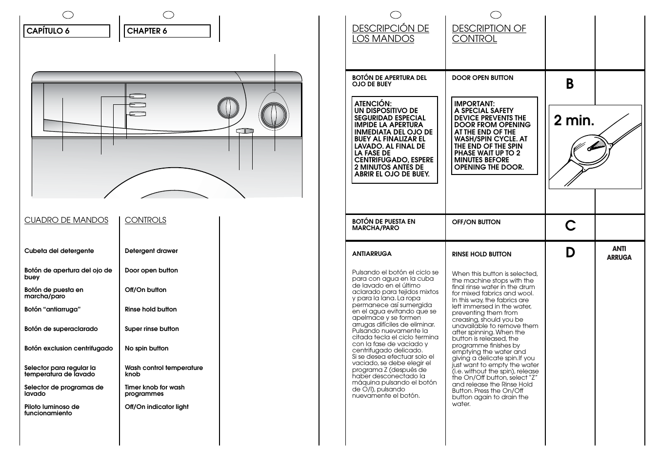 Cd b 2 min | Candy CB 63 T ES User Manual | Page 7 / 17