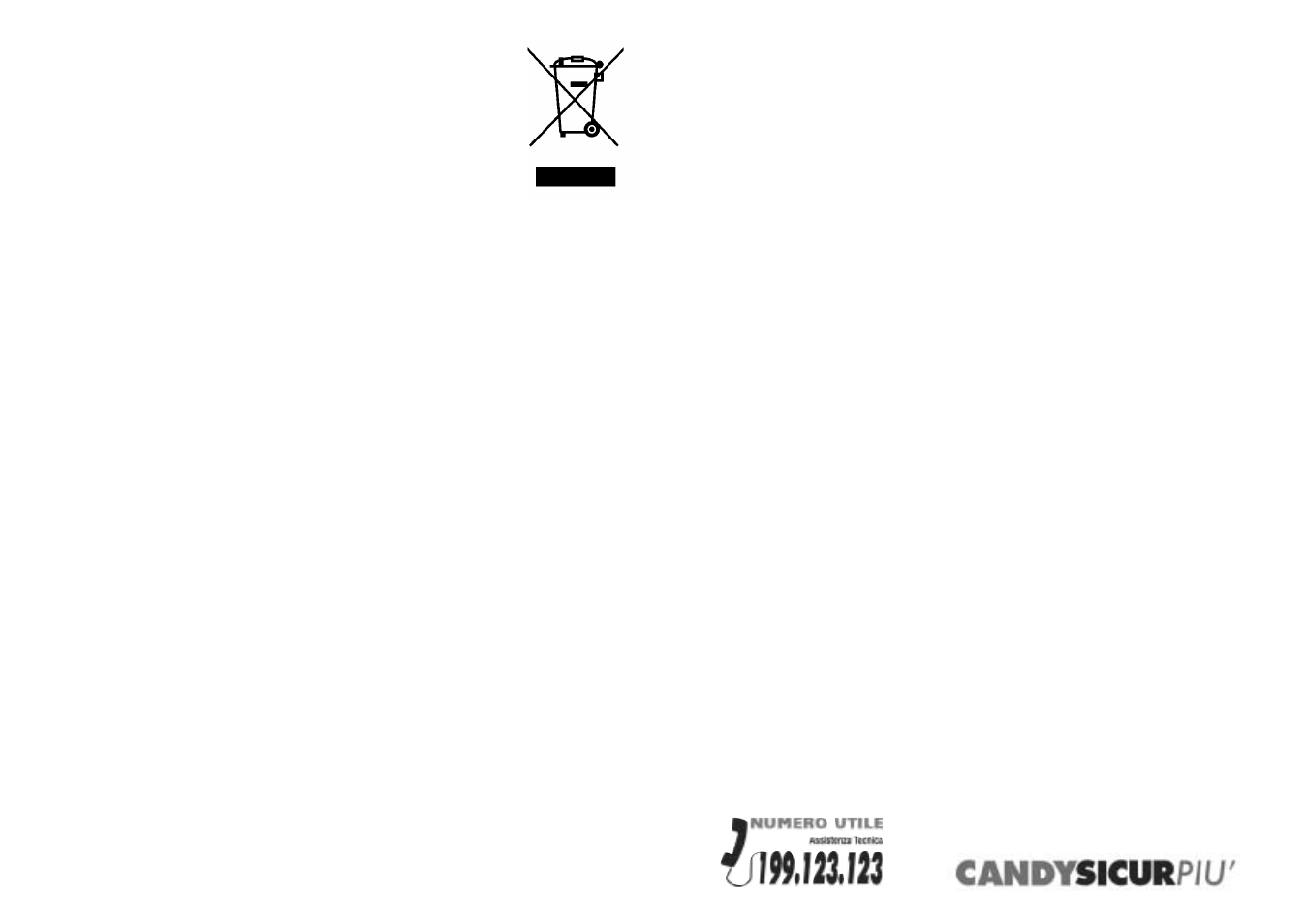 Servizio assistenza clienti | Candy CD 132__1 L-S User Manual | Page 16 / 45