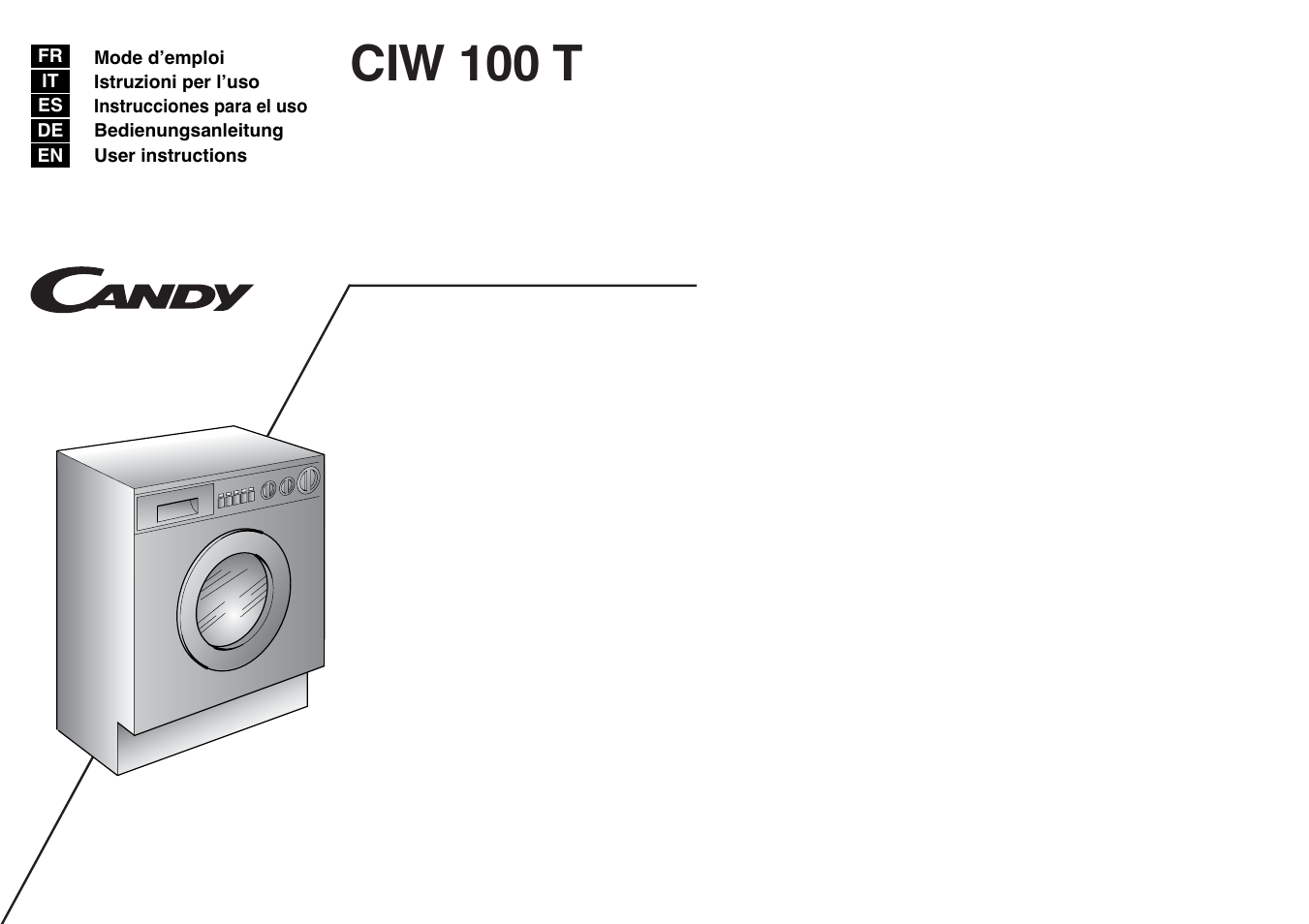 Candy WD CIW 100 T User Manual | 41 pages