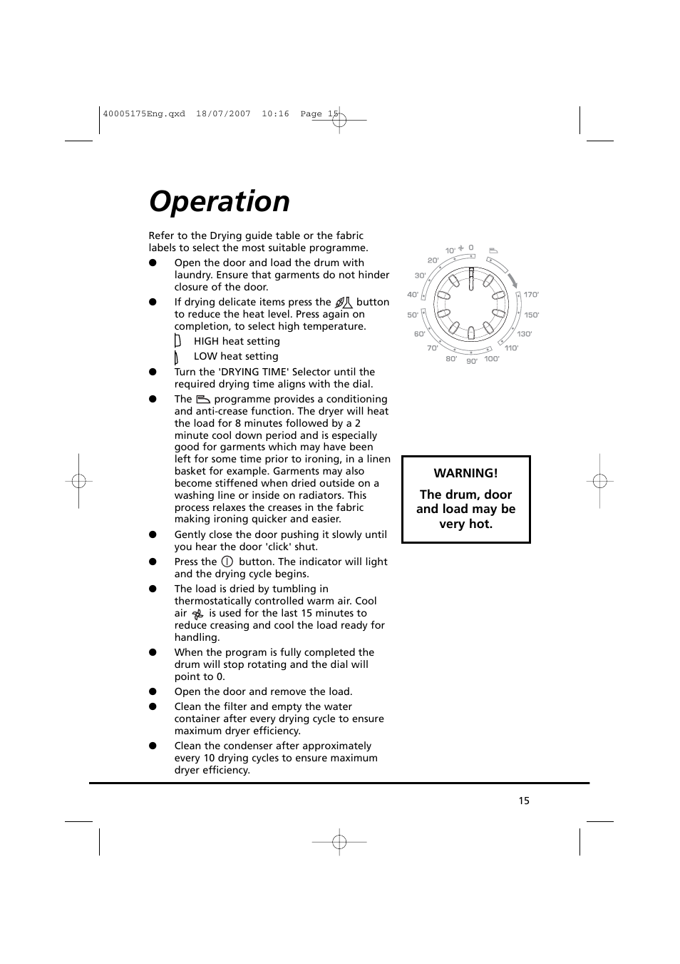 Operation | Candy GO DC 18-88S User Manual | Page 15 / 74