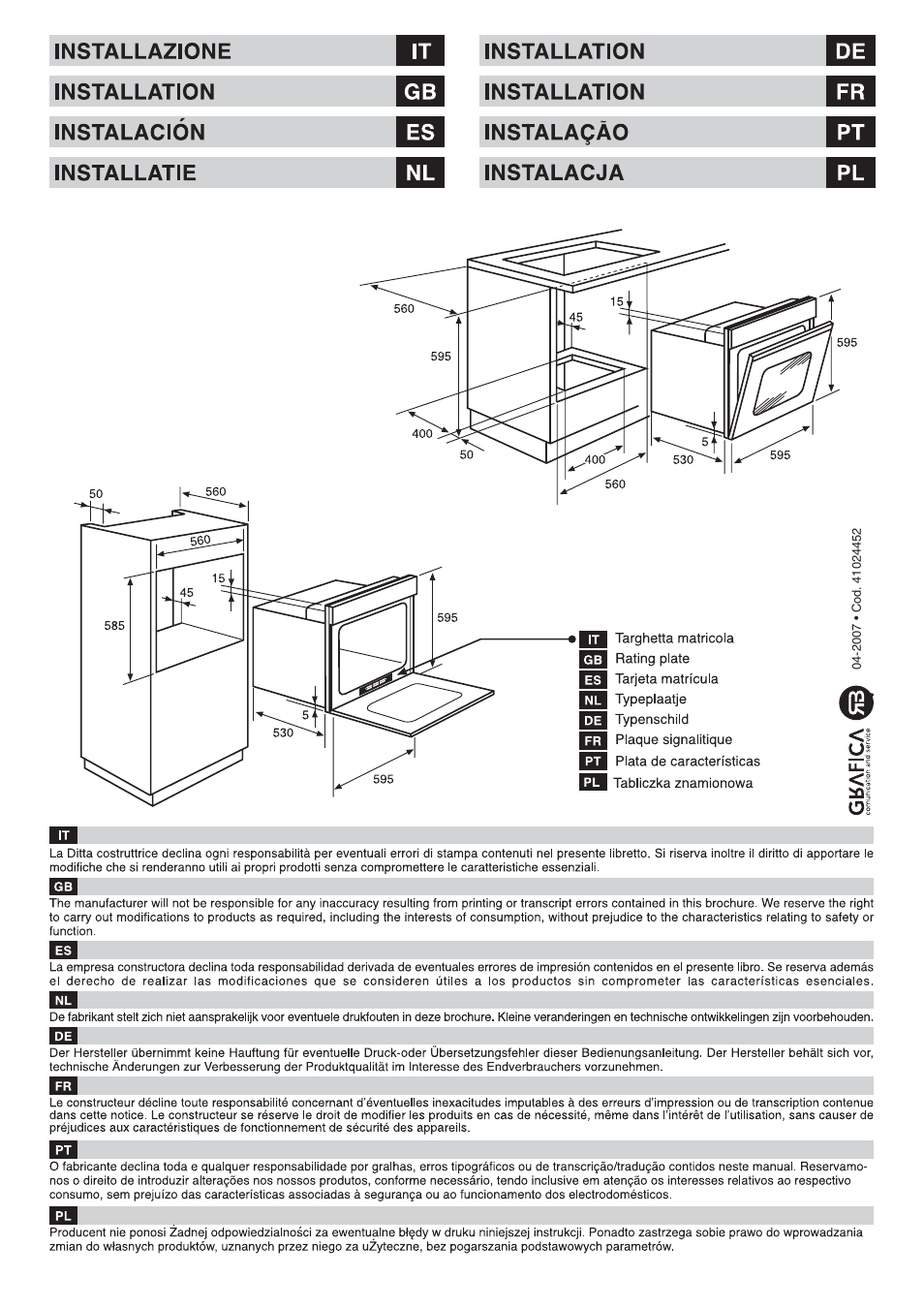 Candy FS 975 ZEN User Manual | Page 51 / 51