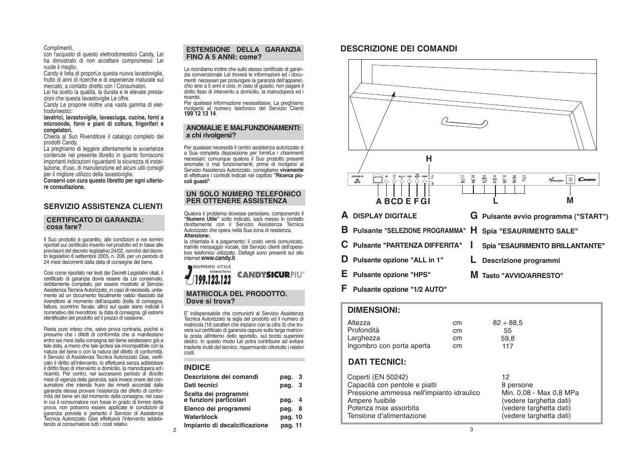 Candy CDI 5012E10 User Manual | Page 2 / 57
