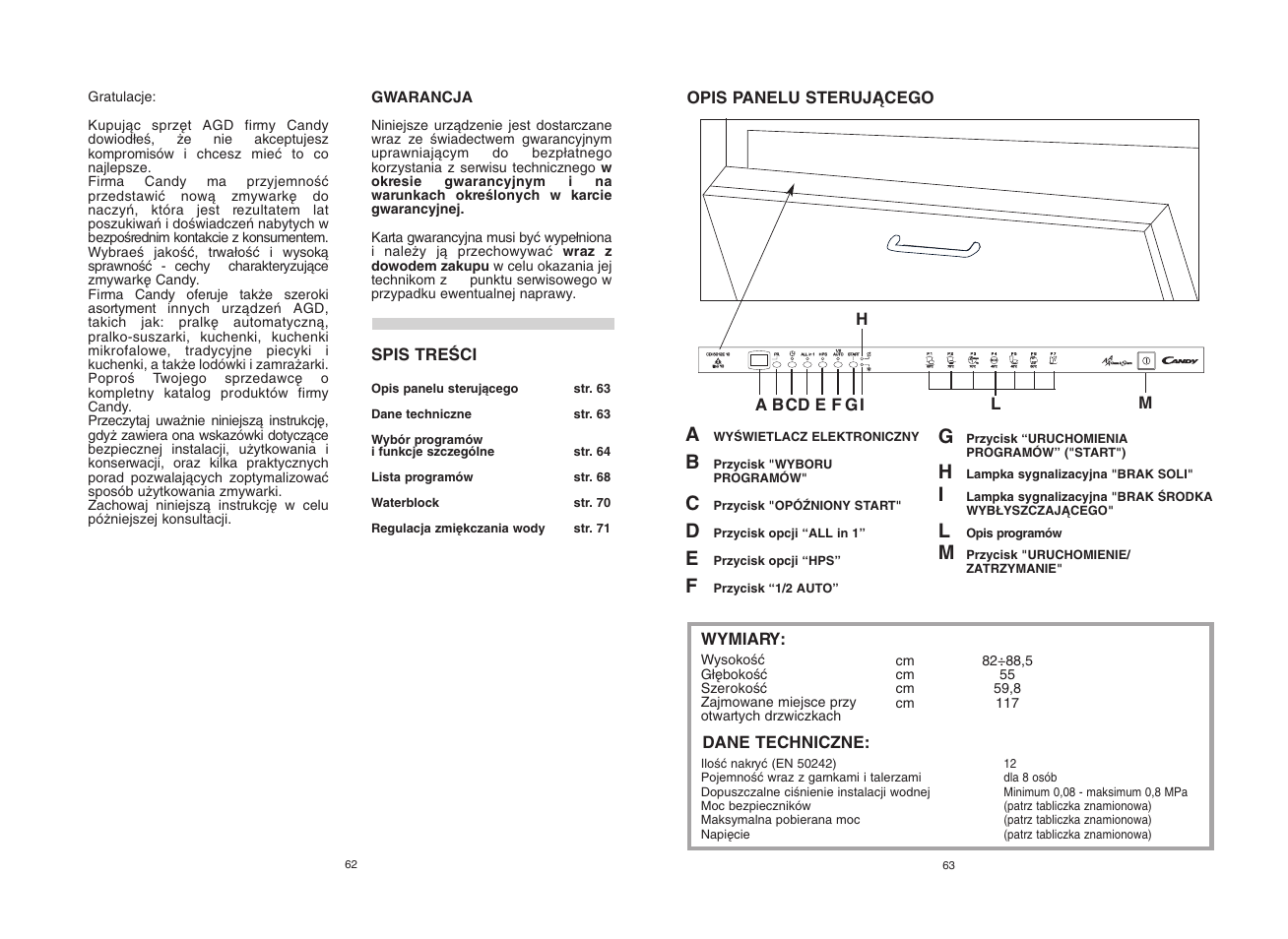 Candy CDI 5012E10 User Manual | Page 32 / 57