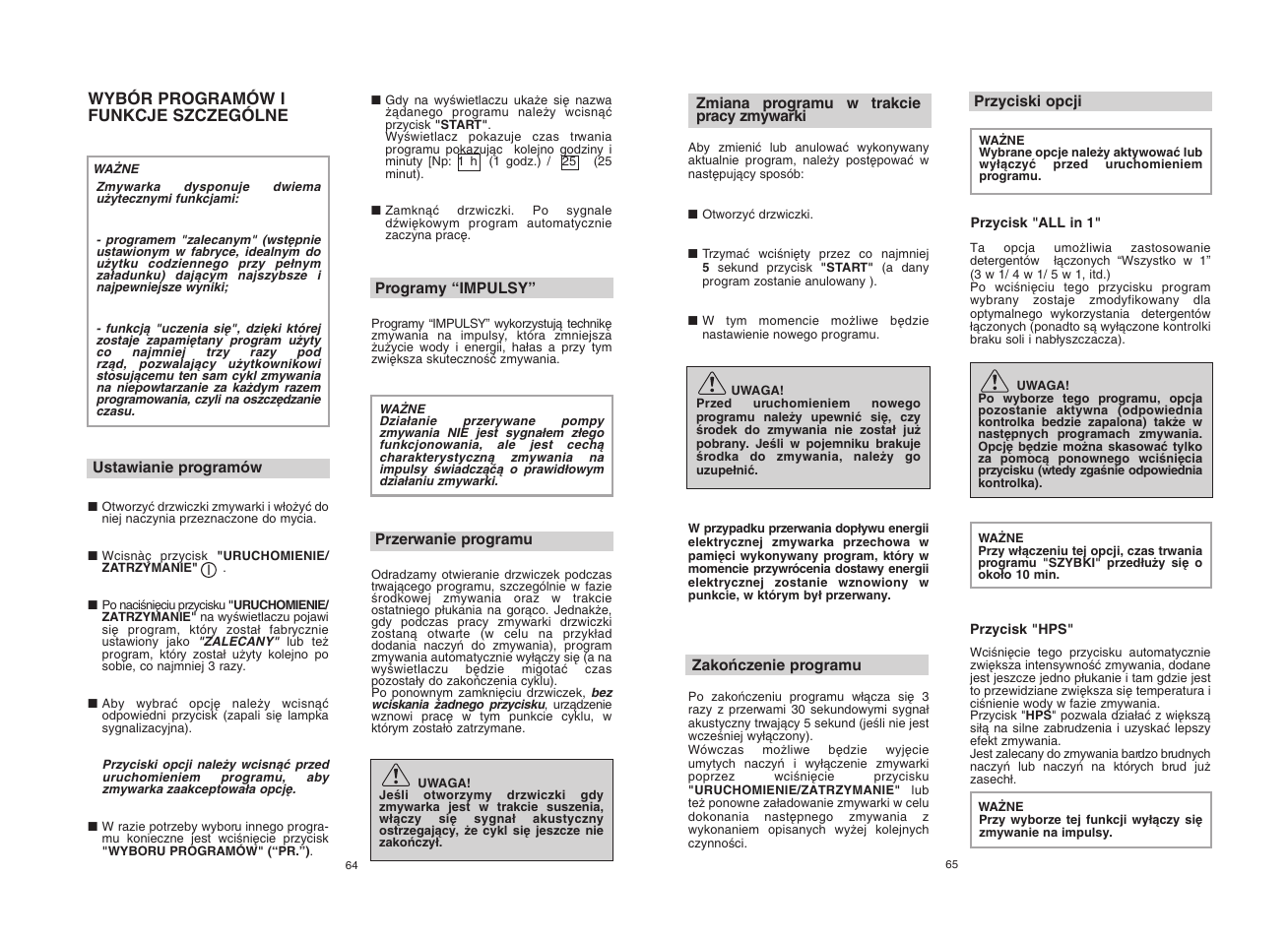 Candy CDI 5012E10 User Manual | Page 33 / 57