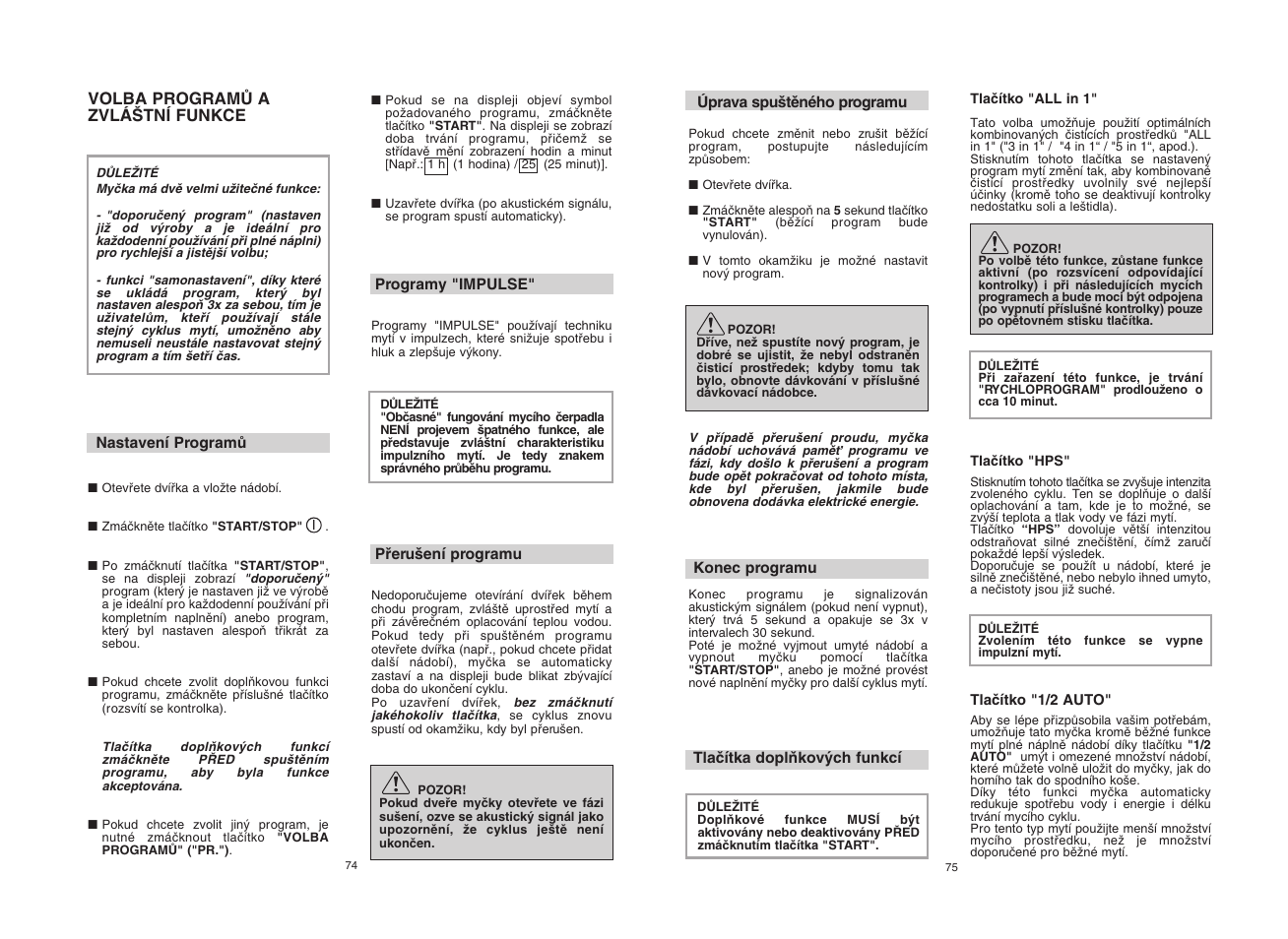 Candy CDI 5012E10 User Manual | Page 38 / 57