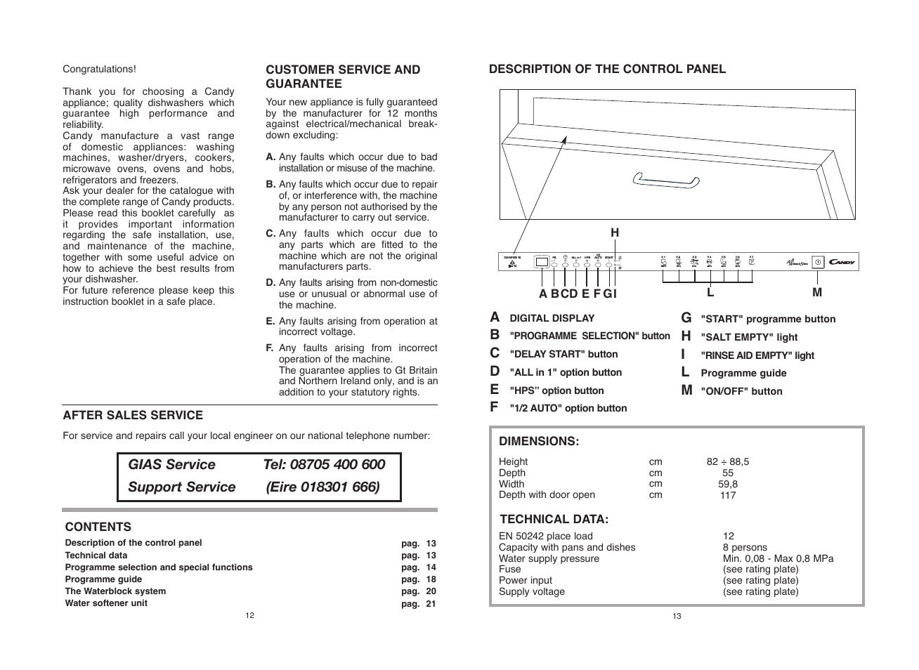 Candy CDI 5012E10 User Manual | Page 7 / 57