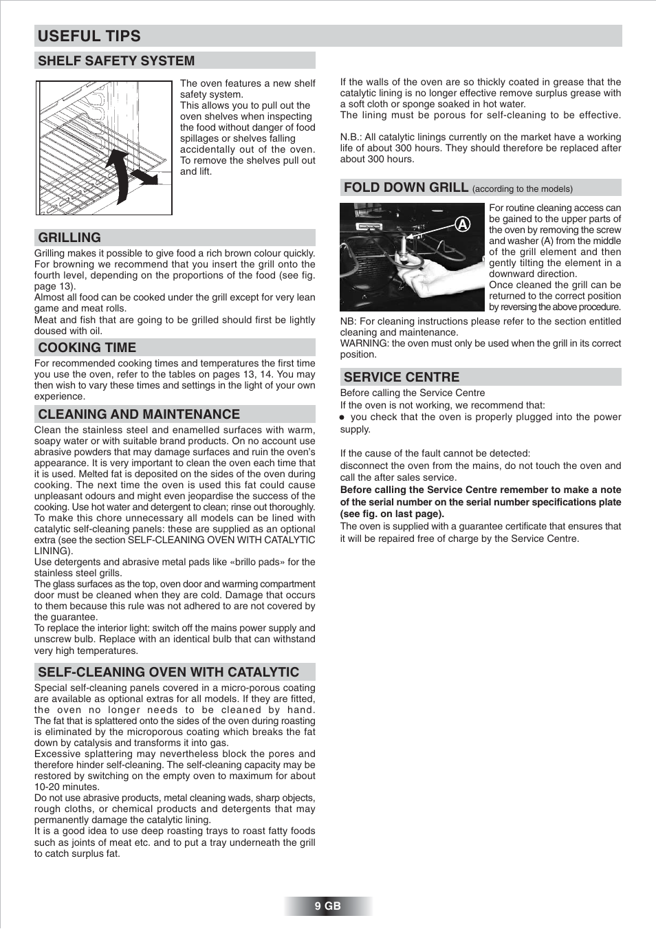 Useful tips | Candy FP 825 X AUS User Manual | Page 10 / 52