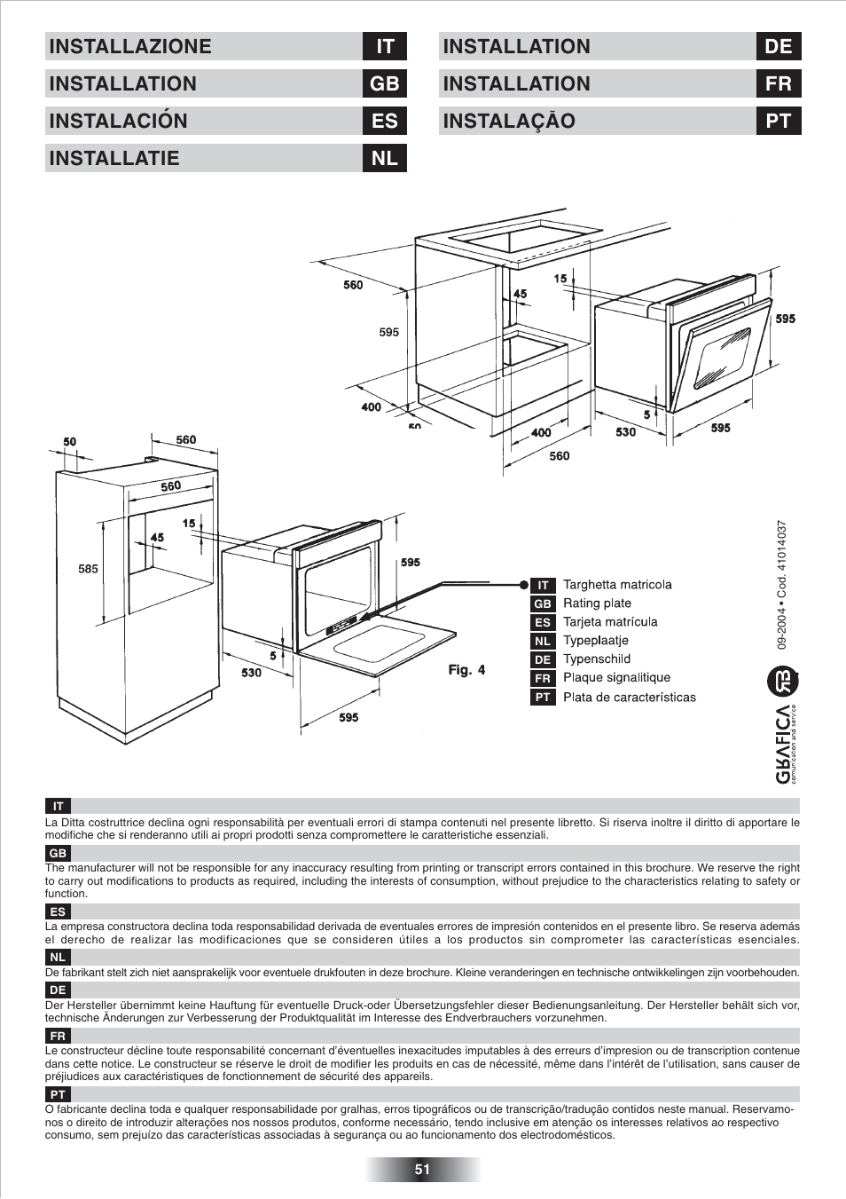 Candy FP 825 X AUS User Manual | Page 52 / 52