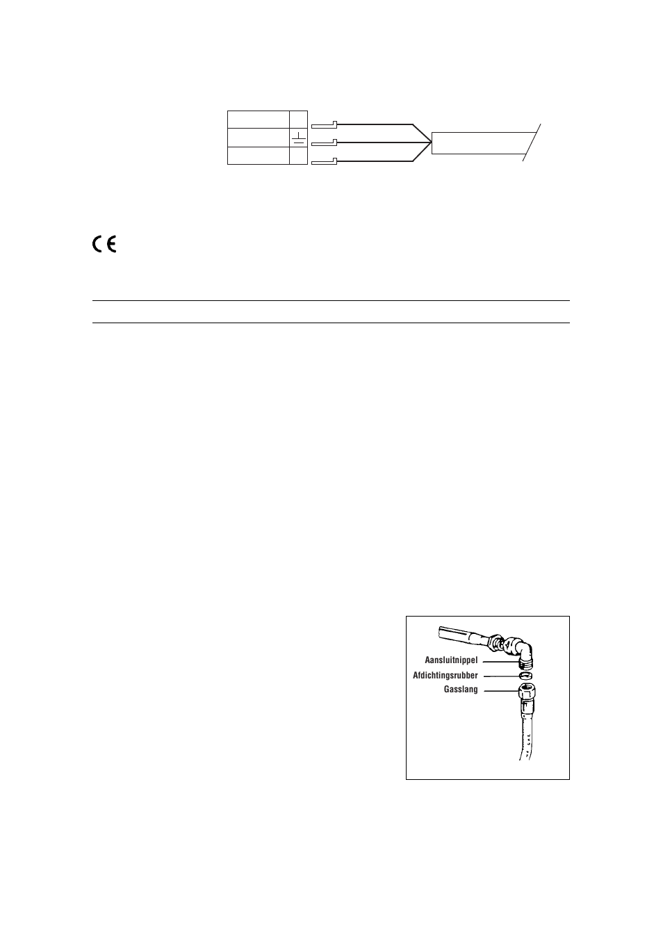 Aansluiten (gas gedeelte) | Candy PLC 2230 X User Manual | Page 5 / 46