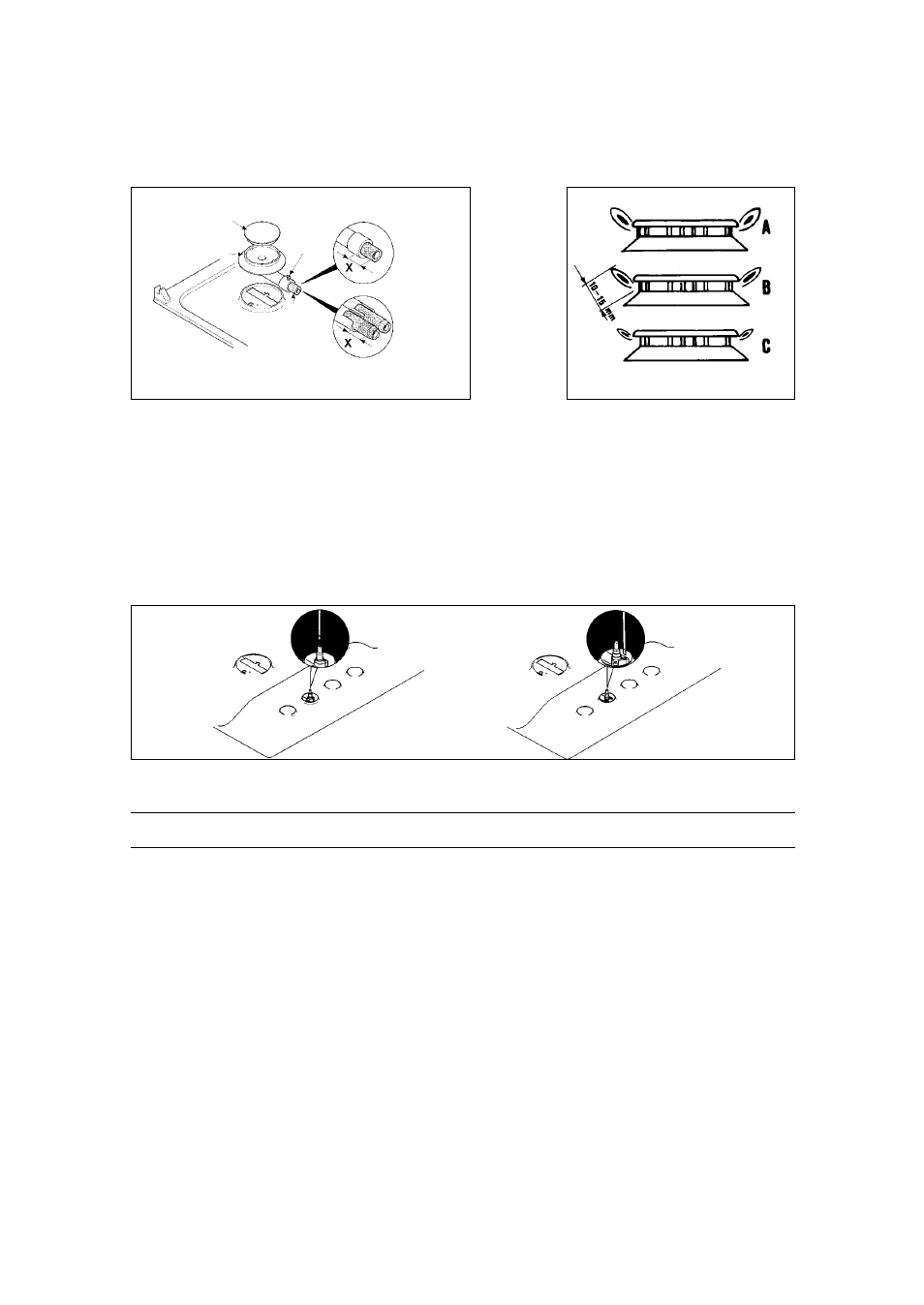 Smeren van de gaskranen, De laagstandafstelling, Afstelschroefje laagstand van de branders | Candy PLC 2230 X User Manual | Page 7 / 46