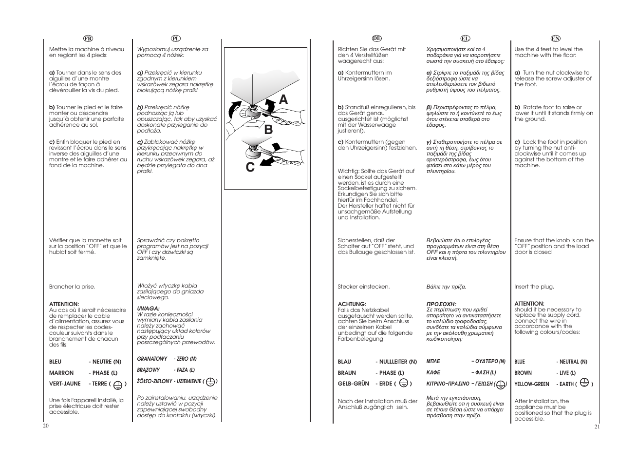 Ab c | Candy CDB 485D-37S User Manual | Page 11 / 53