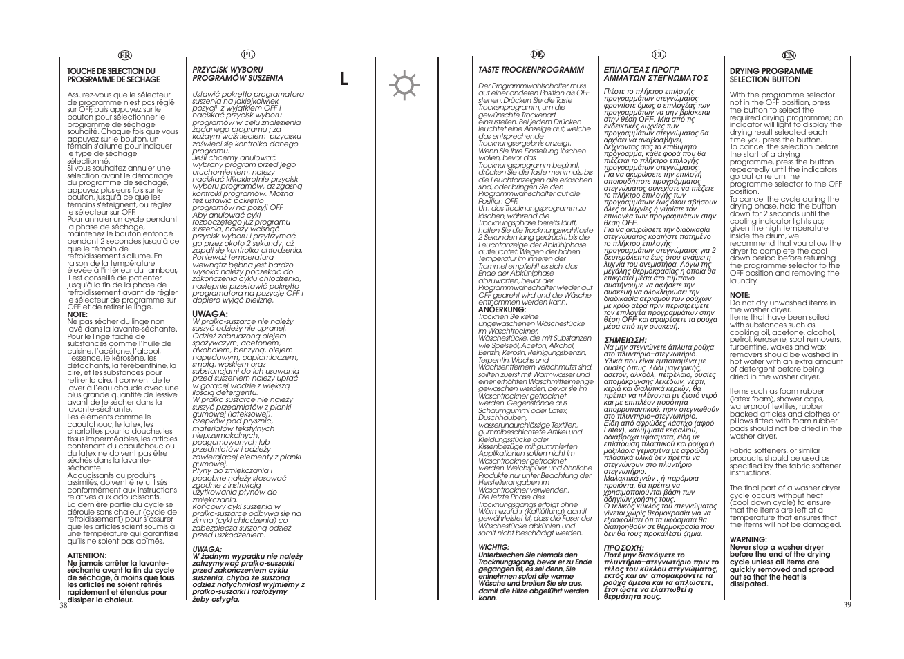 Candy CDB 485D-37S User Manual | Page 20 / 53