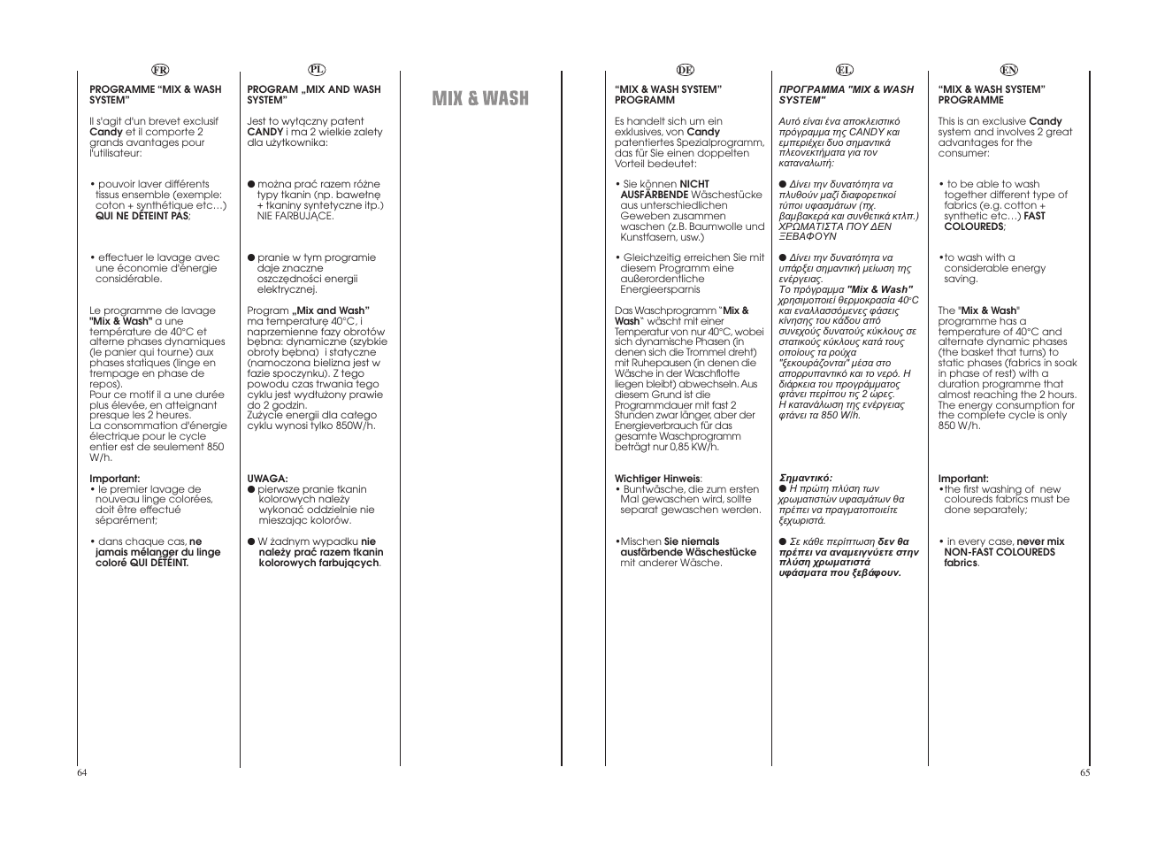 Candy CDB 485D-37S User Manual | Page 33 / 53