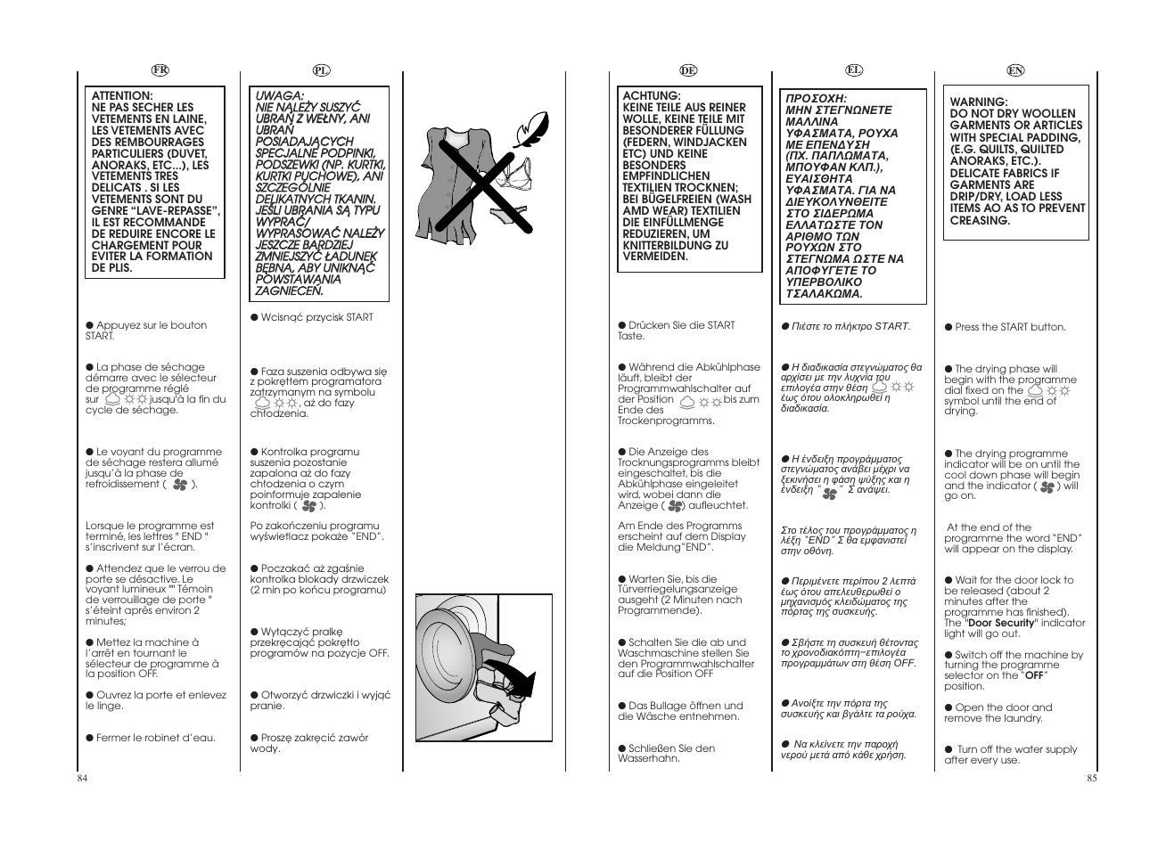 Candy CDB 485D-37S User Manual | Page 43 / 53