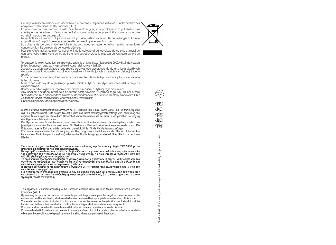 Candy CDB 485D-37S User Manual | Page 53 / 53