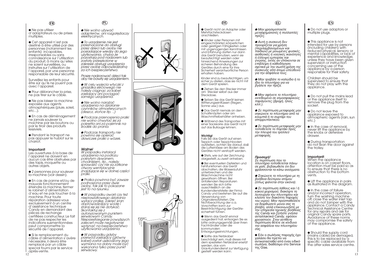 Candy CDB 485D-37S User Manual | Page 7 / 53