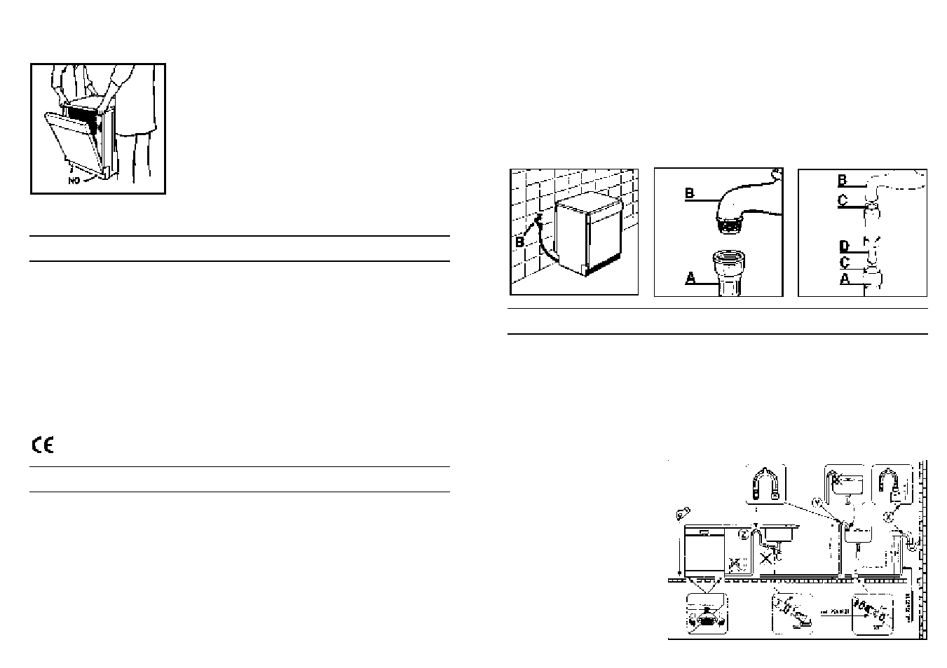 Instalação (observações técnicas) | Candy CD 373 SK User Manual | Page 41 / 53