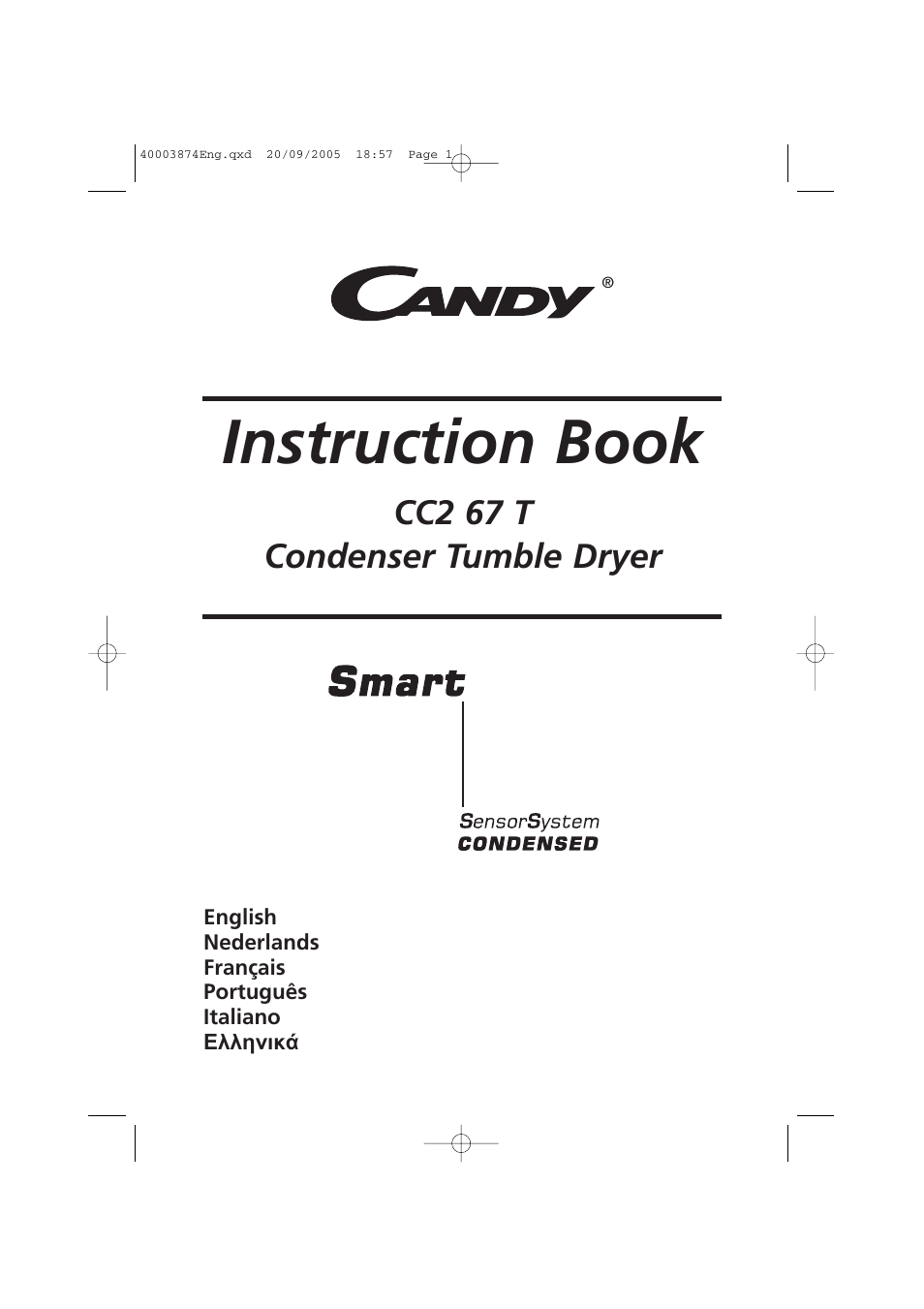 Candy CC2 67T-01S User Manual | 112 pages