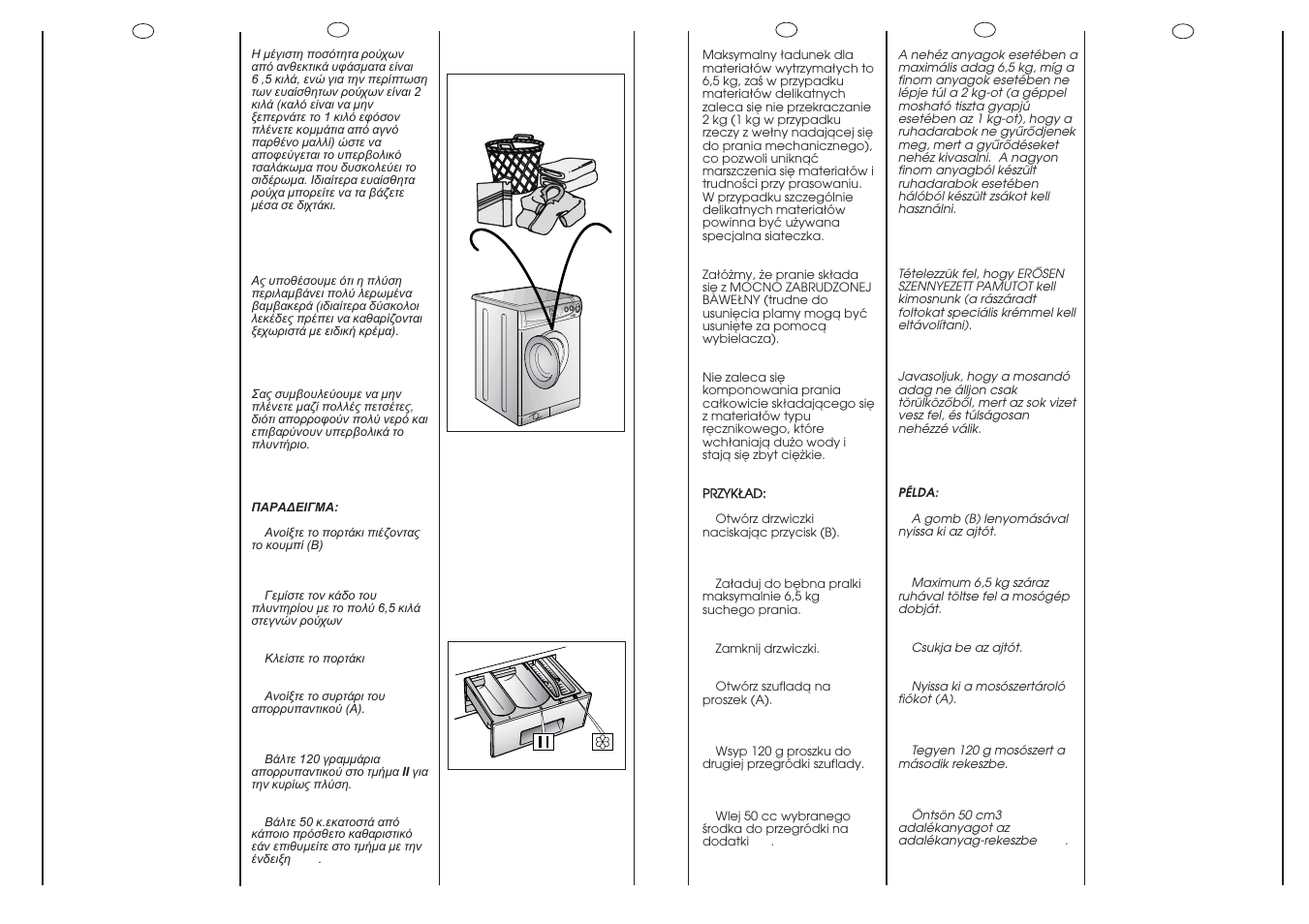 90° c 6,5 kg max | Candy CBD85.65-04S User Manual | Page 30 / 45