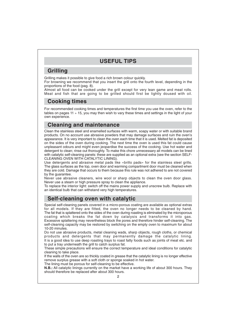 Candy FDP 299 NX User Manual | Page 3 / 17