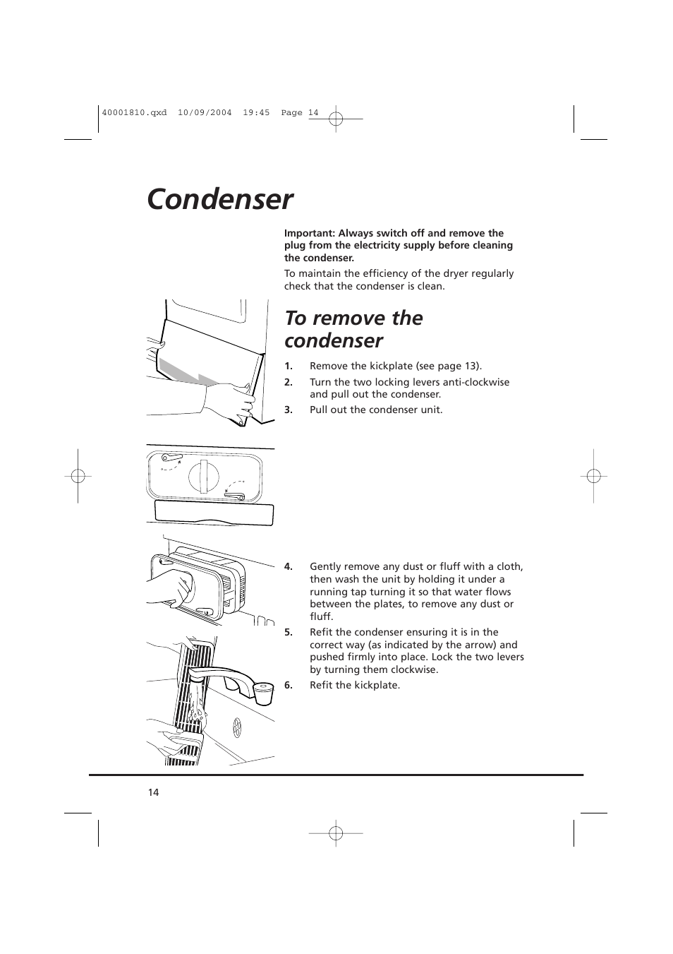 Condenser | Candy AB CDC 779 X  86 SY User Manual | Page 14 / 92