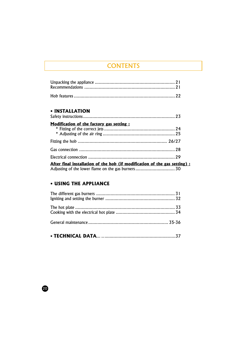 Candy TR 40 RUV User Manual | Page 20 / 56