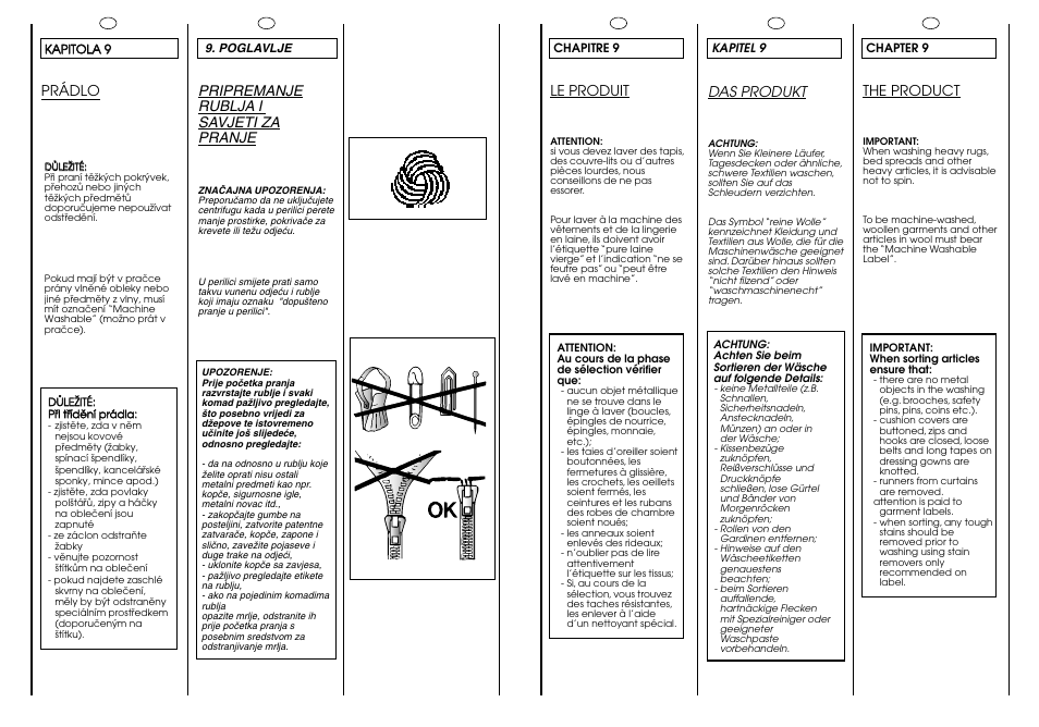 Le produit, The product, Das produkt | Prádlo, Pripremanje rublja i savjeti za pranje | Candy CG 473 User Manual | Page 18 / 33
