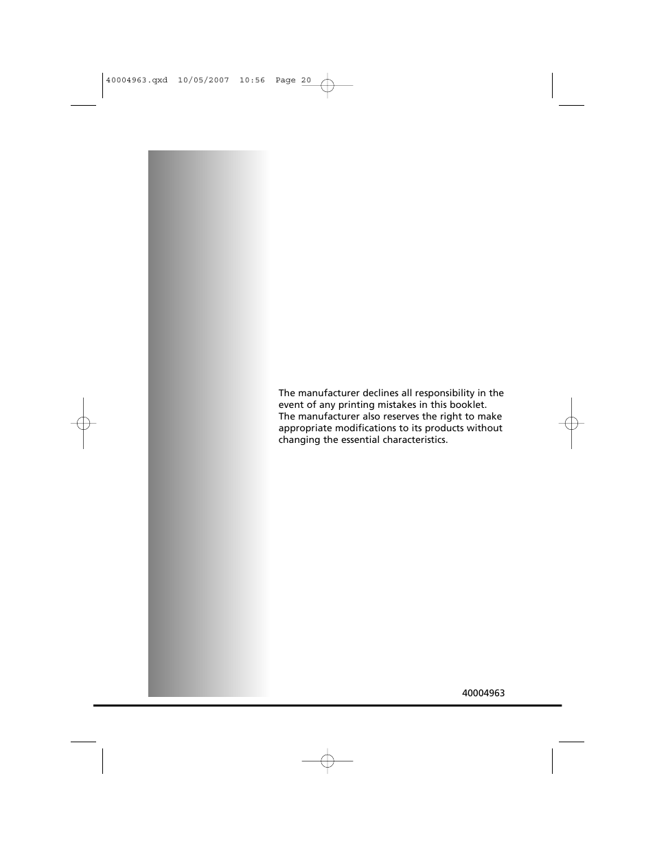 Candy GO C 218-80 User Manual | Page 20 / 20