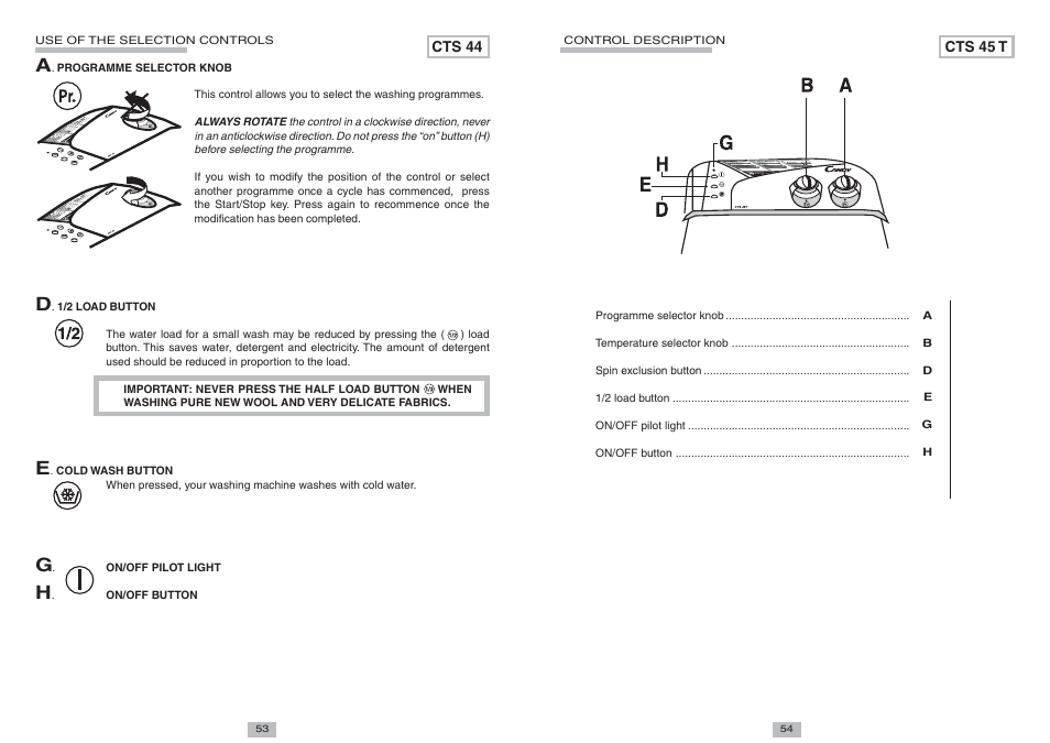 Candy LB CTS 45 T UNI User Manual | Page 5 / 7