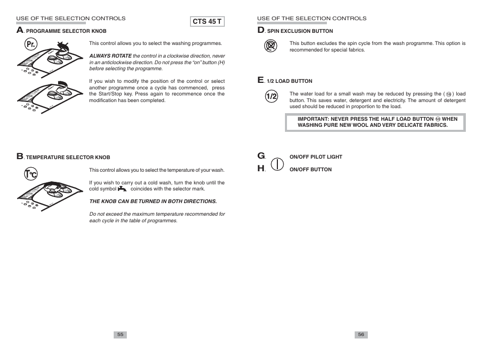 Candy LB CTS 45 T UNI User Manual | Page 6 / 7
