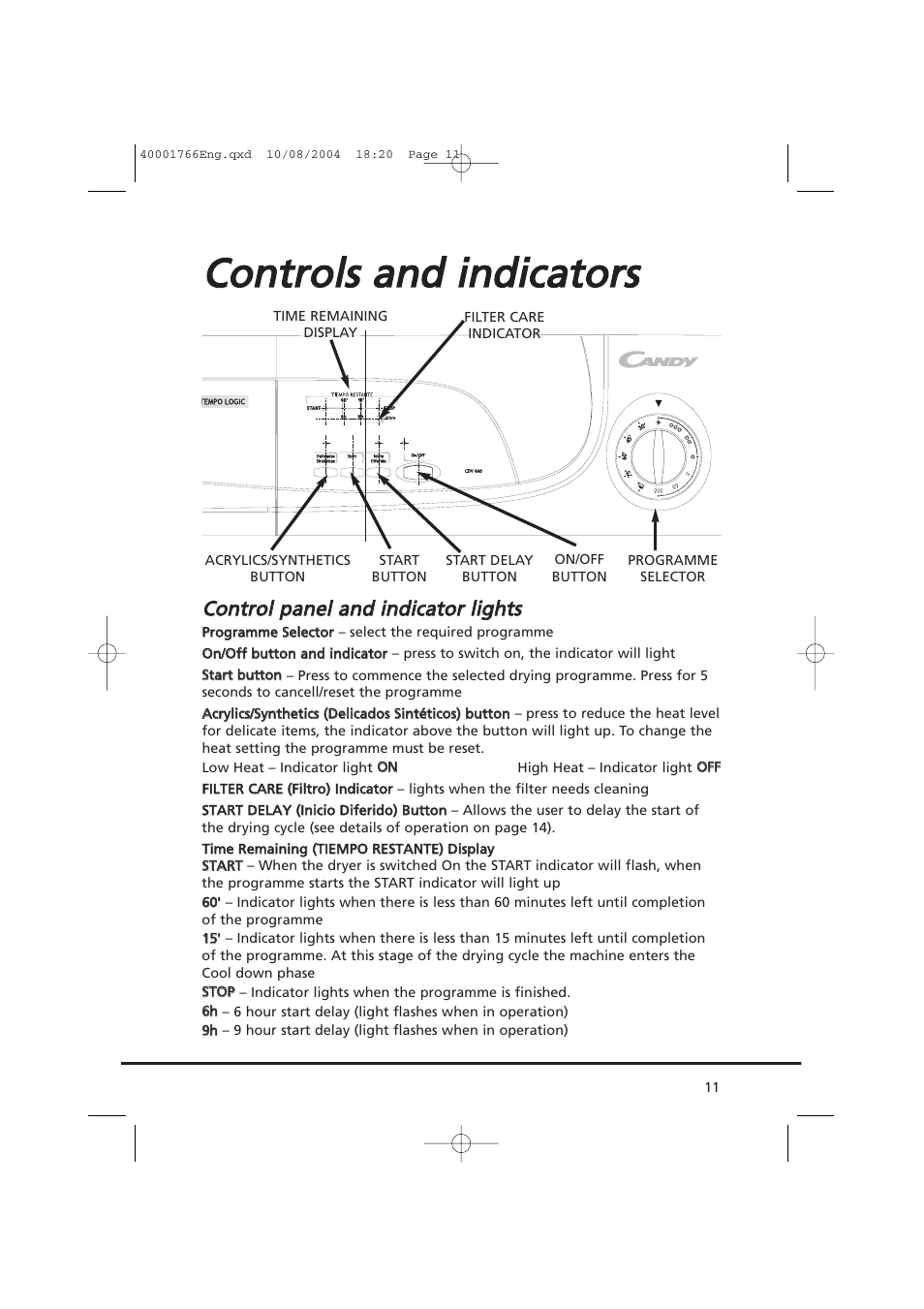 Candy AB CDV 660 - 37 User Manual | Page 11 / 36