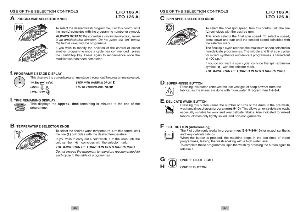 Candy LTO 106 A SYMBOL User Manual | Page 6 / 8