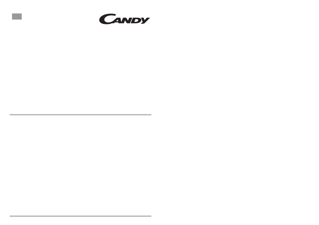 Candy CDF 312 - 80 User Manual | 17 pages