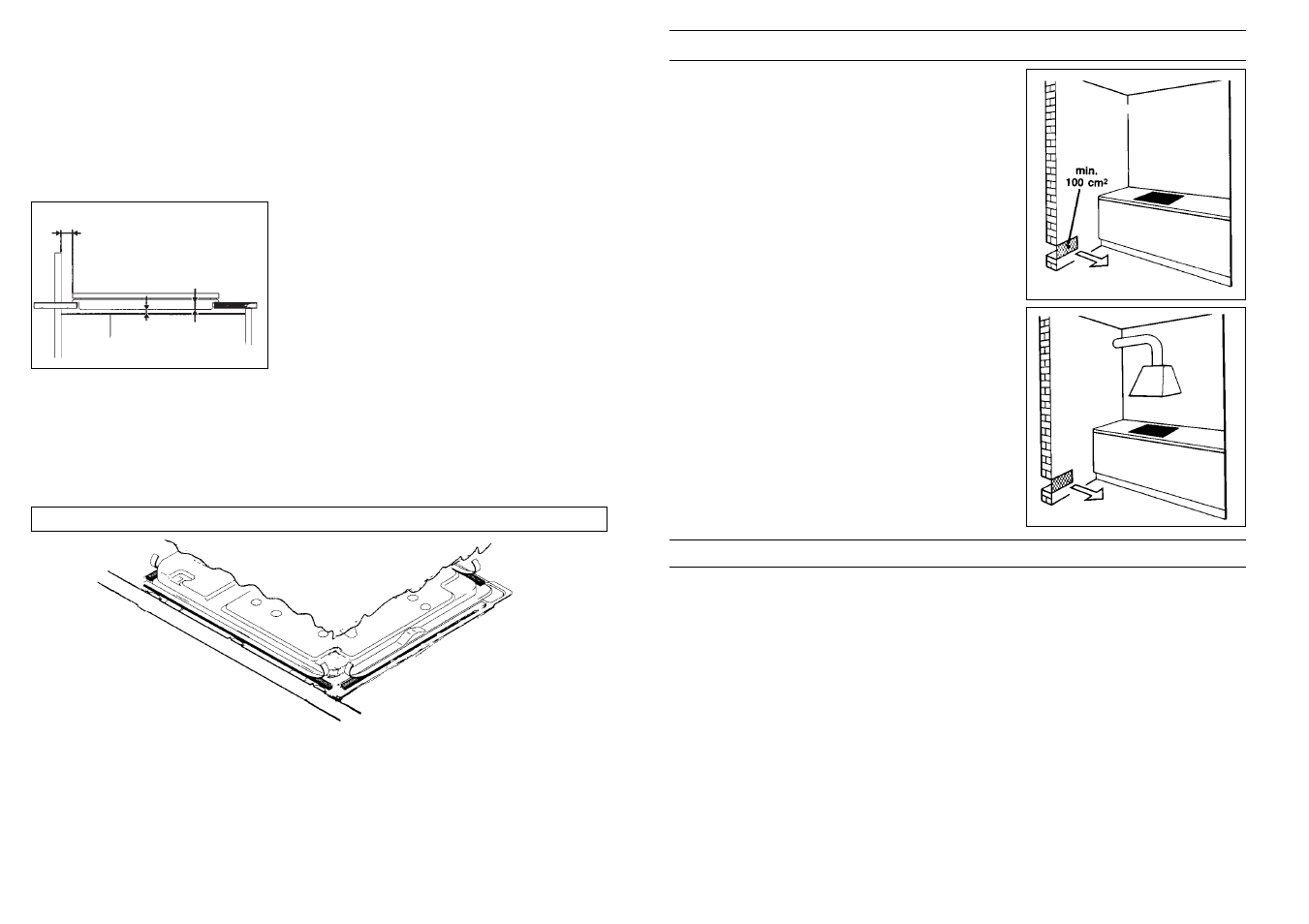 Instalación, Local de instalación, Instrucciones para el instalador | Aplicación sellante, Enlace (parte eléctrica) | Candy PR 2250 GH User Manual | Page 14 / 29