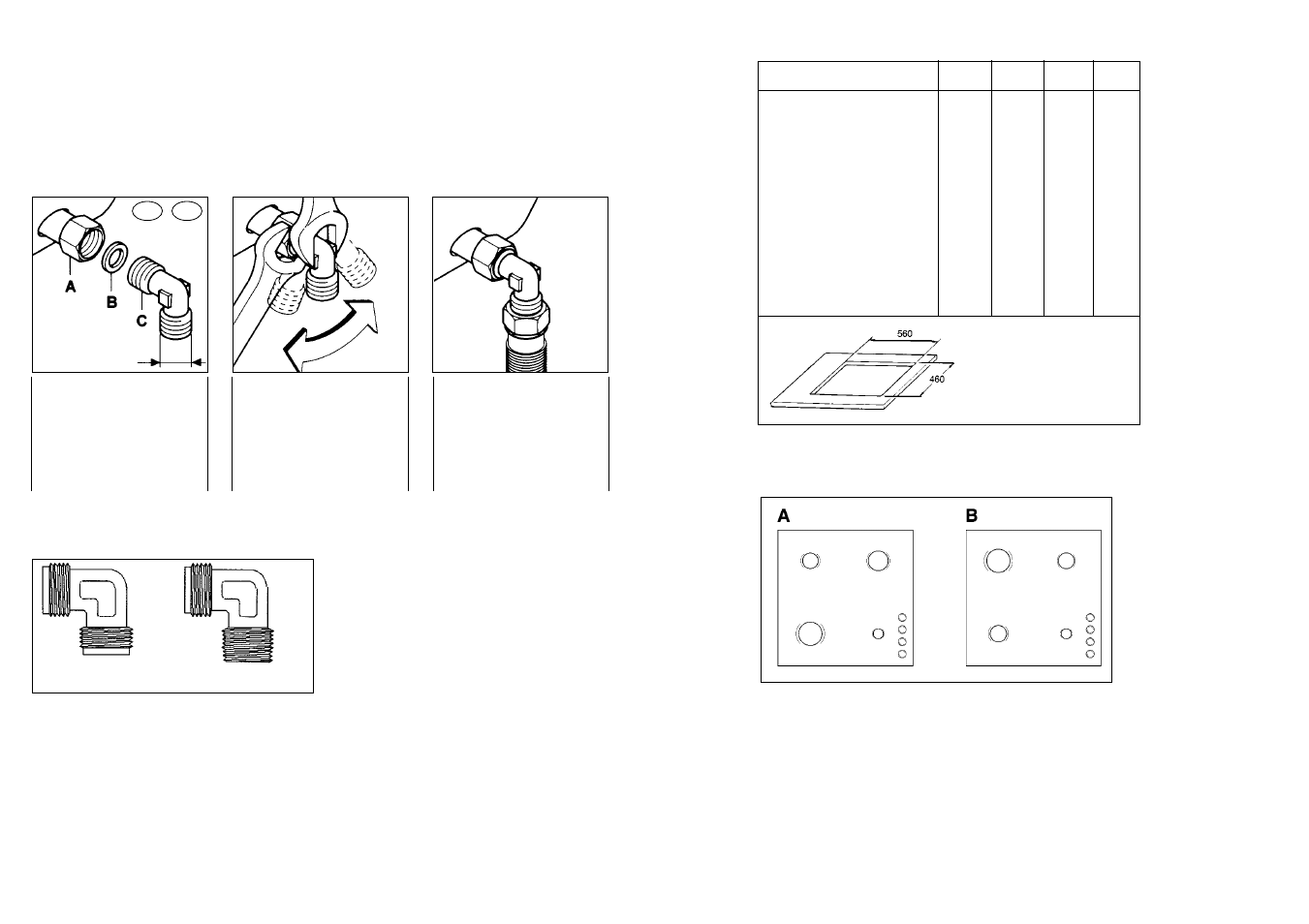Dados técnicos, Assembly procedure, Very important | 1/2 gas conical | Candy PR 2250 GH User Manual | Page 24 / 29