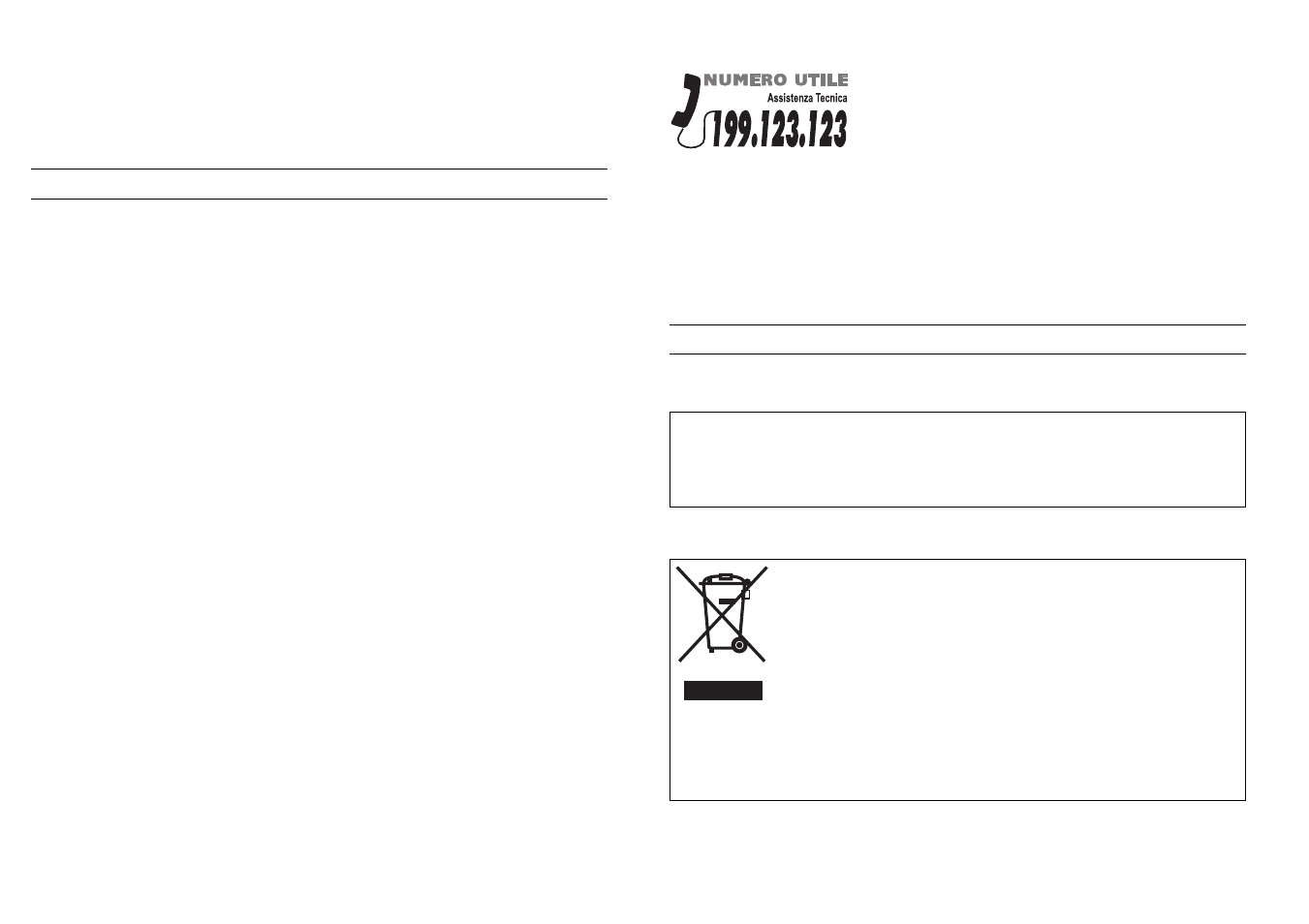 Servizio assistenza clienti, Coperchio | Candy PR 2250 GH User Manual | Page 6 / 29