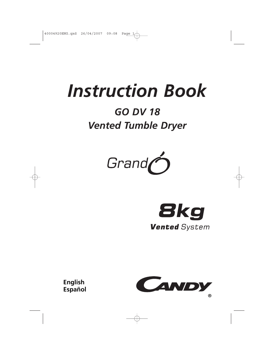 Candy GO DV18 - 12S User Manual | 34 pages