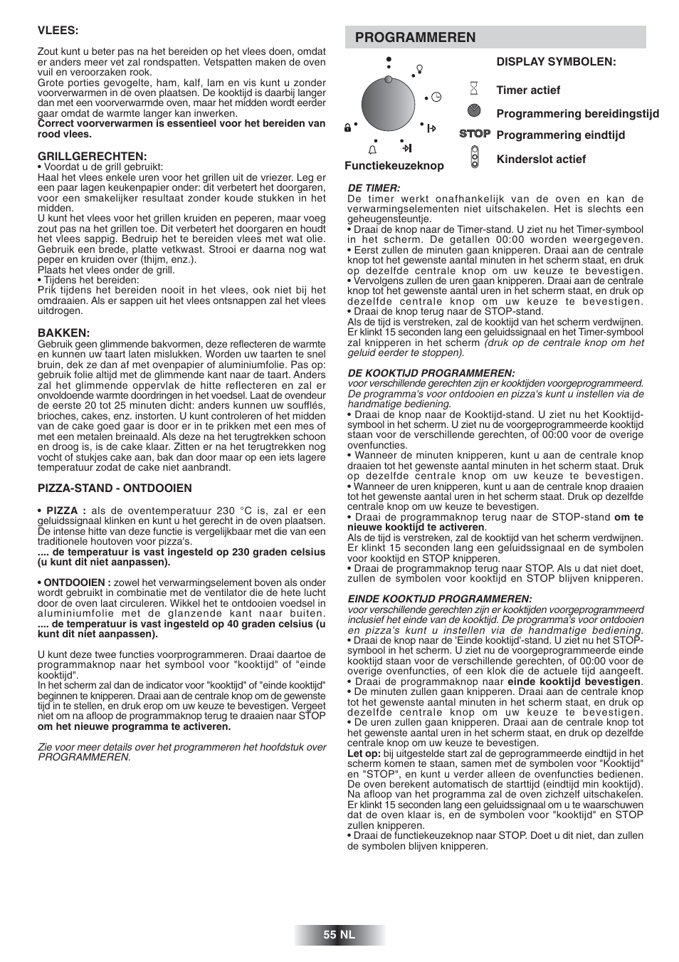 Programmeren | Candy FS 828 ZEN User Manual | Page 56 / 58