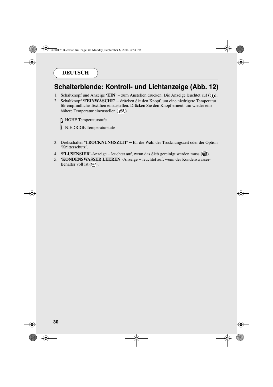 Deutsch | Candy AB CDC 179X- 88 User Manual | Page 30 / 44